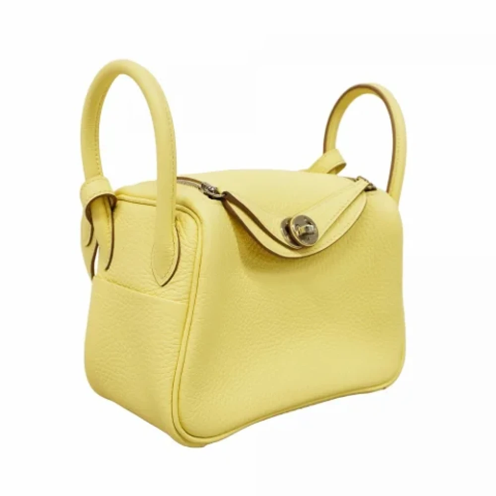 Hermès Vintage Pre-owned Leather shoulder-bags Yellow Dames