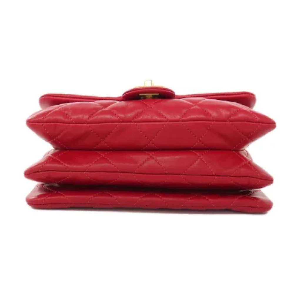 Chanel Vintage Pre-owned Leather chanel-bags Red Dames