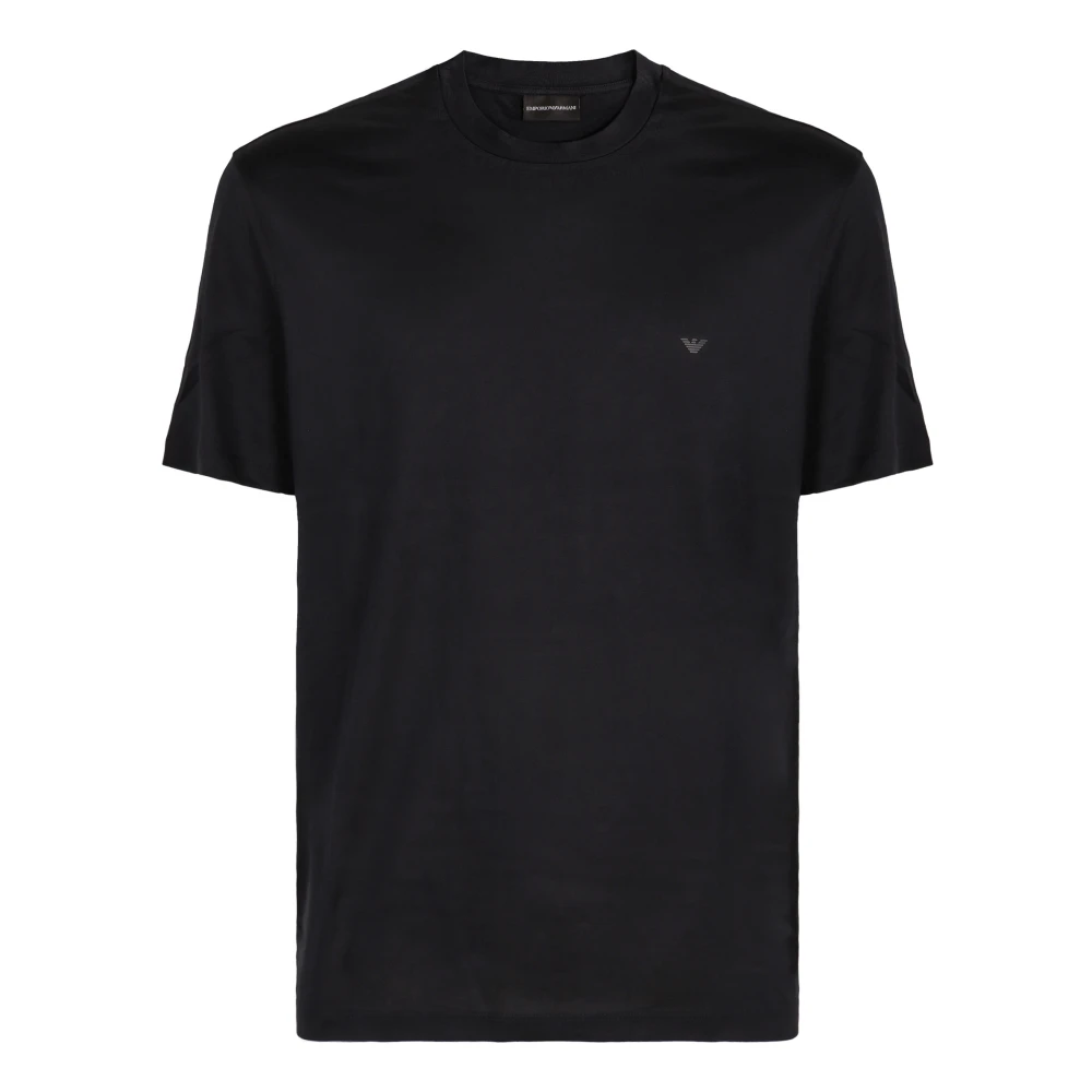 Emporio Armani Katoenen Logo T-shirt Blue Heren