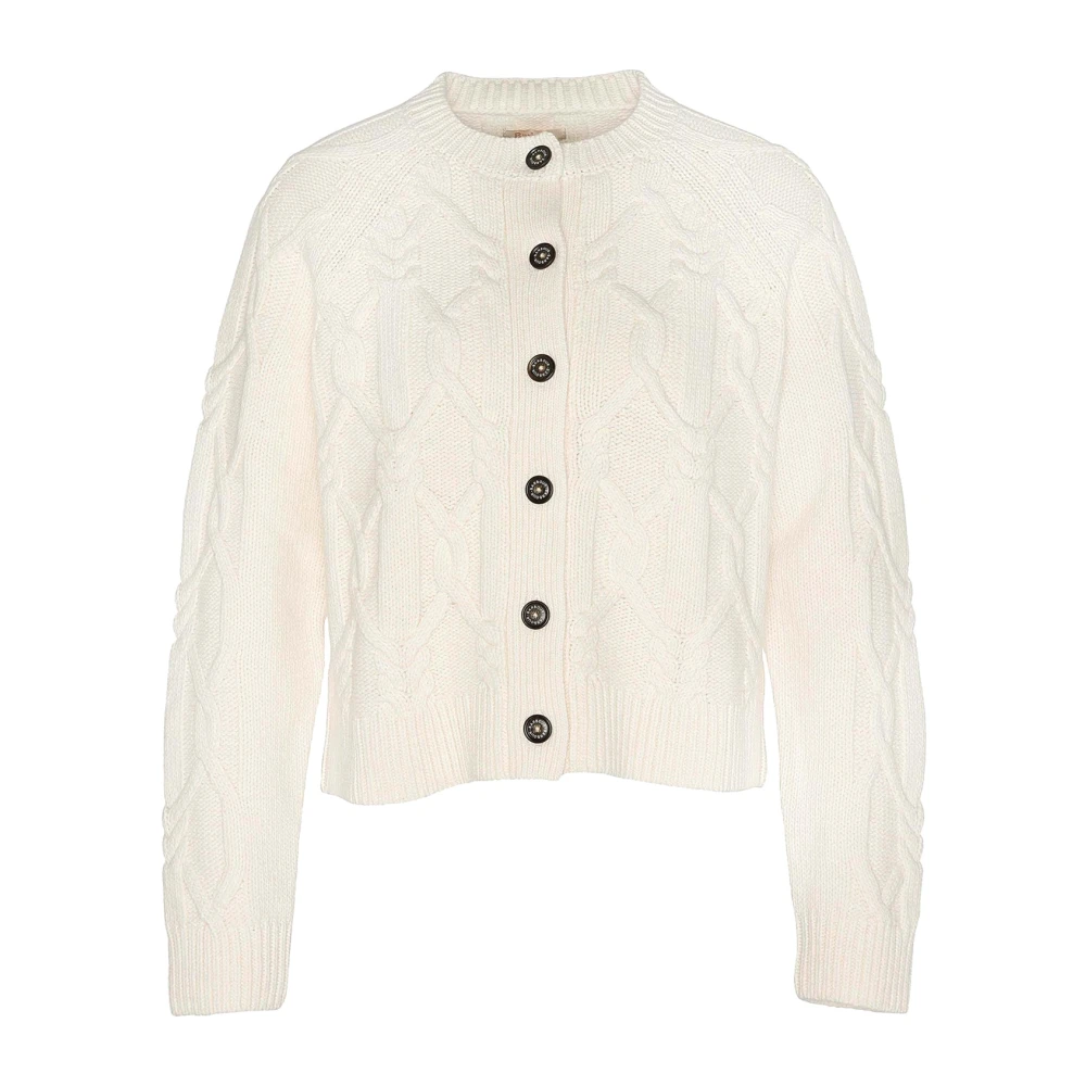 Barbour Gevlochten Vest in Wollen Mix Beige Dames