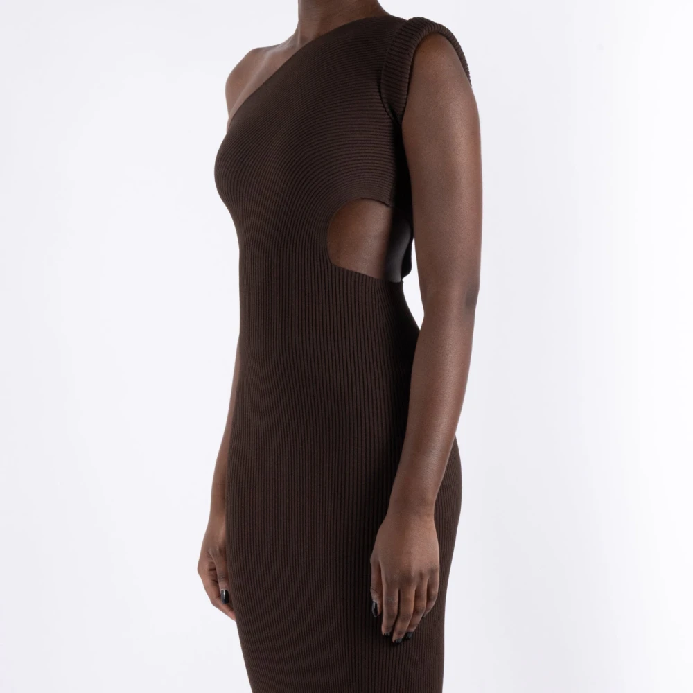 Max Mara Bruine Jurk Gemaakt in Italië Brown Dames