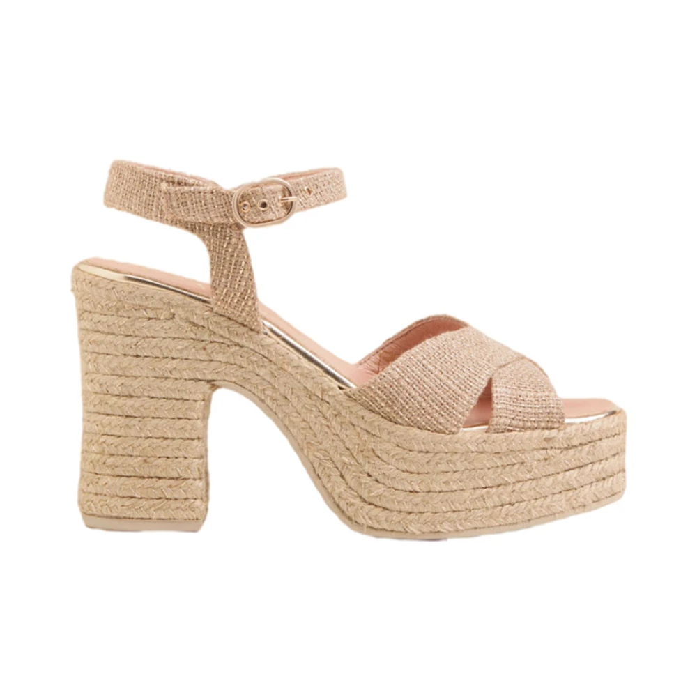 Gaimo Femme Beige Chaussures, Taille: 39 Eu Espadrilles Élégantes Pour L'été