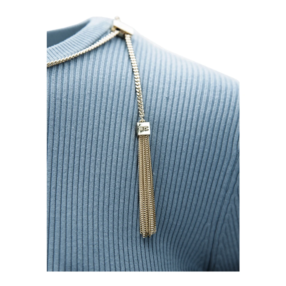 Elisabetta Franchi Stijlvolle longsleeve dames top Blue Dames