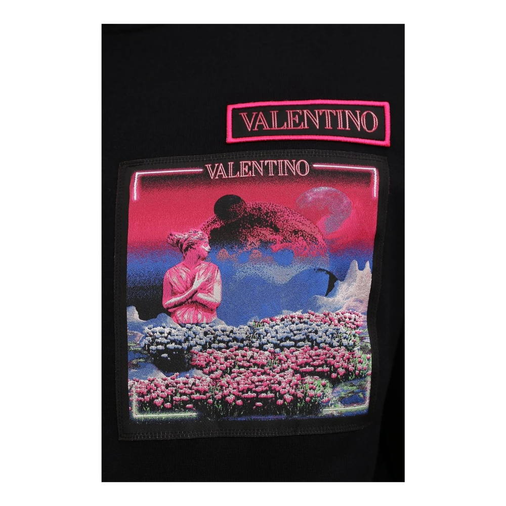 Valentino Neon Universe Sweatshirt met Trekkoordcapuchon Black Heren