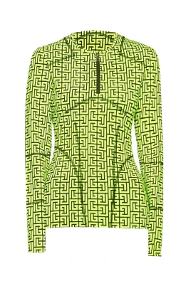 Långärmad Dragkedja Monogram Sport Skjorta