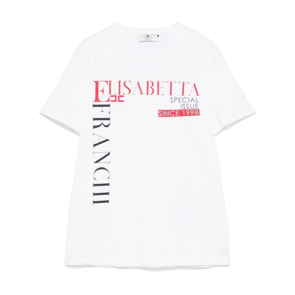 Elisabetta Franchi Stijlvolle T-shirts en Polos Collectie White Dames