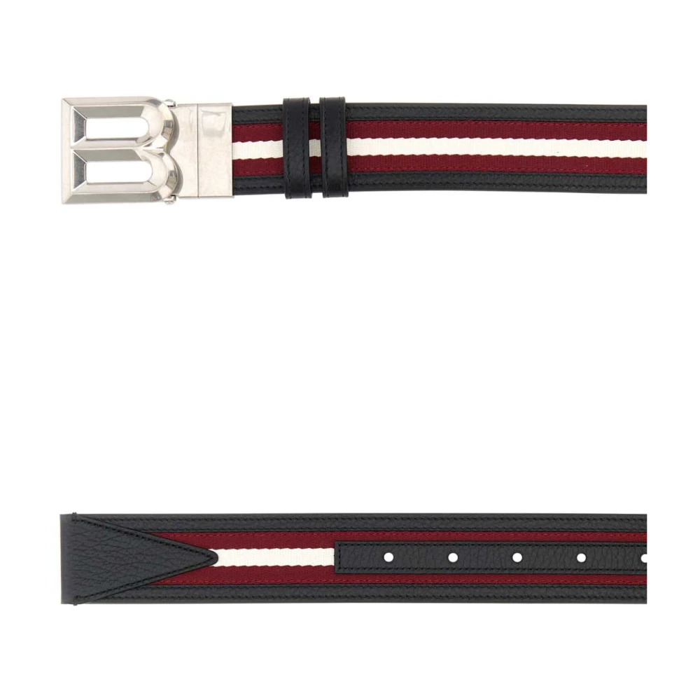 Bally Multicolor Leren Stoffen Riem Multicolor Heren