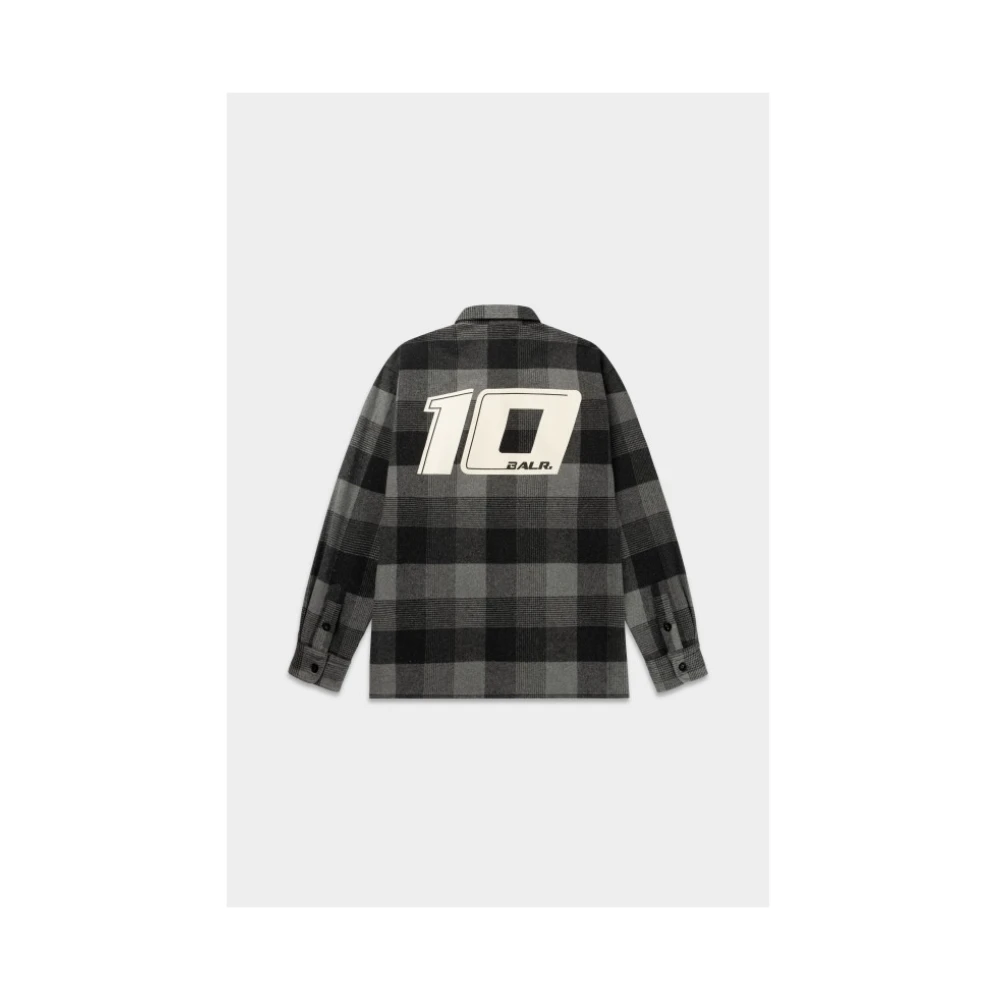 Balr. Iconische Nummer 10 Flanellen Shirt Gray Heren