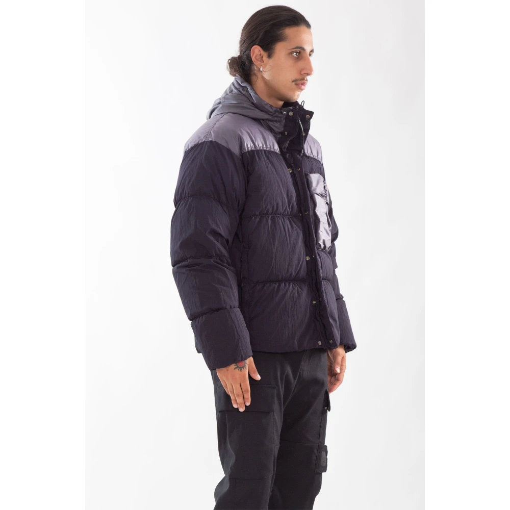 C.P. Company Eco Chrome-R Goggle Down Jacket Blue Heren