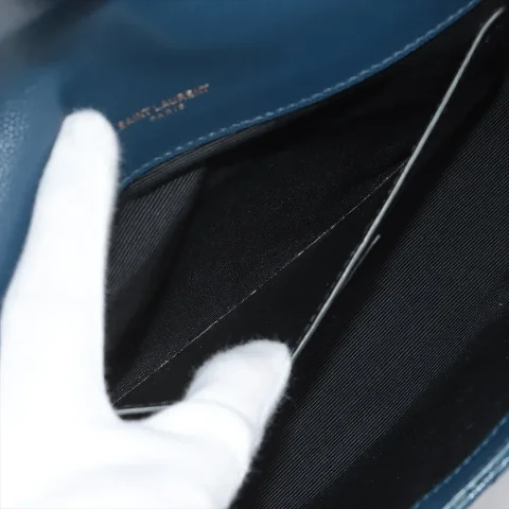 Yves Saint Laurent Vintage Pre-owned Envelope Medium Bag Blue Dames