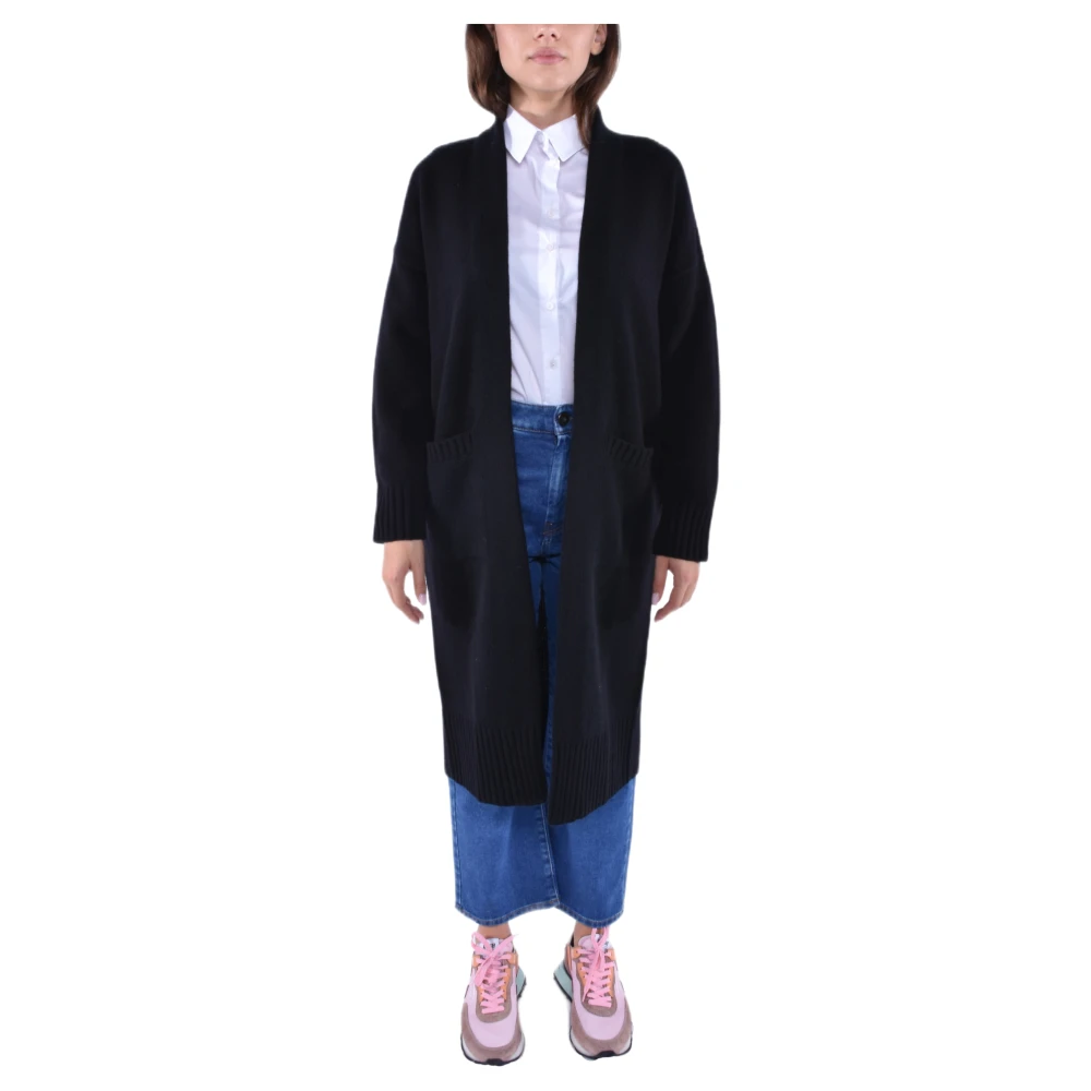 Kangra Zwarte gebreide cardigan voor vrouwen Black Dames