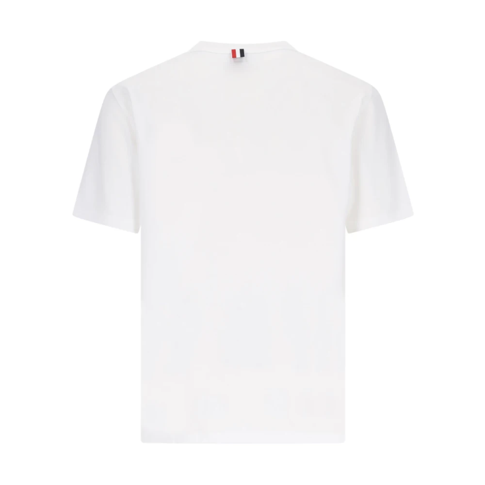 Thom Browne Witte T-shirts en Polos met Logo White Heren