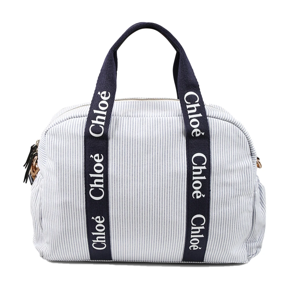 Chloé Gestreepte luiertas met kinderwagenbanden White Dames