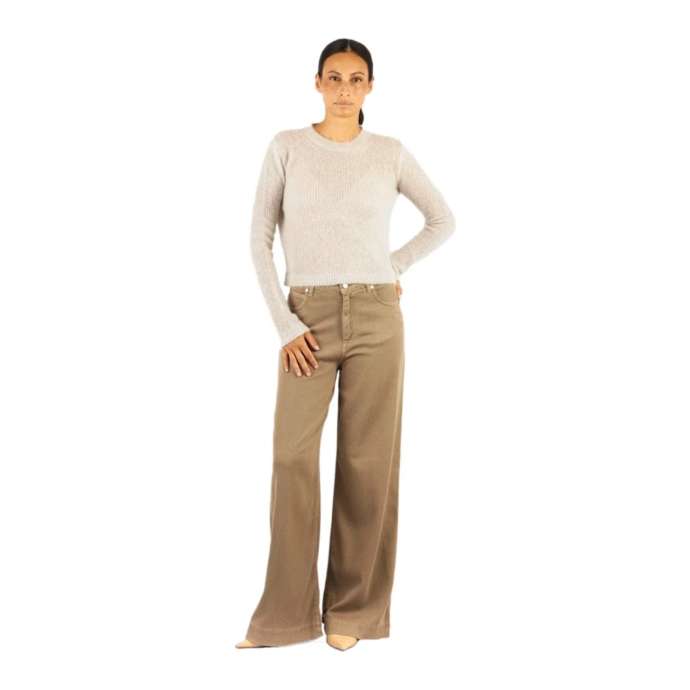 Cruna Parel Grijs Mohair Crewneck Jumper Gray Dames