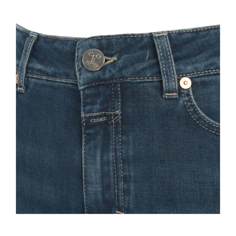closed Blauwe Wide-Leg High-Waisted Jeans Blue Dames