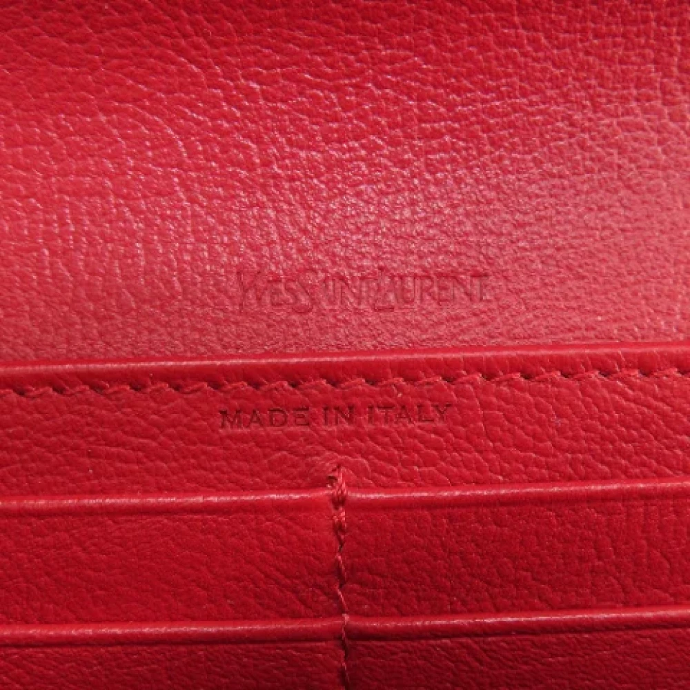 Saint Laurent Vintage Pre-owned Leather wallets Red Dames