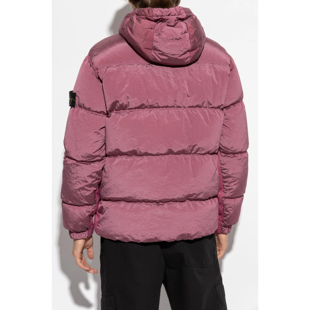 Stone Island Donsjack uit de 'Nylon Metal' collectie Pink Heren