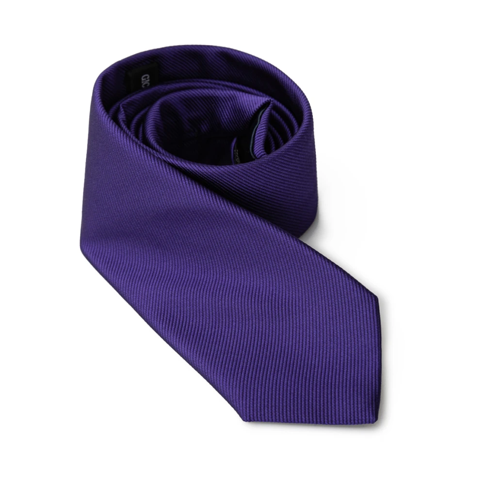 Giorgio Armani Blauwe Zijden Stropdas Elegante Stijl Blue Heren