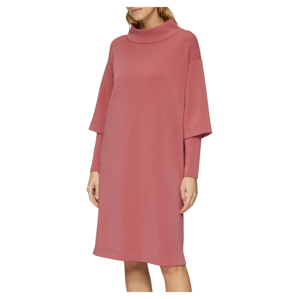s.Oliver Korte Scuba Jurk met Opstaande Kraag Pink Dames