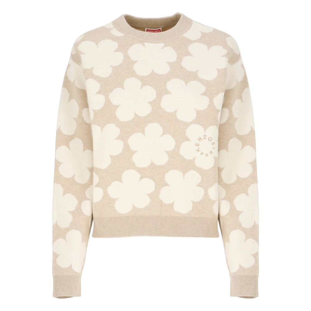 Kenzo Beige Sweater met Hana Dots Patroon Beige Dames