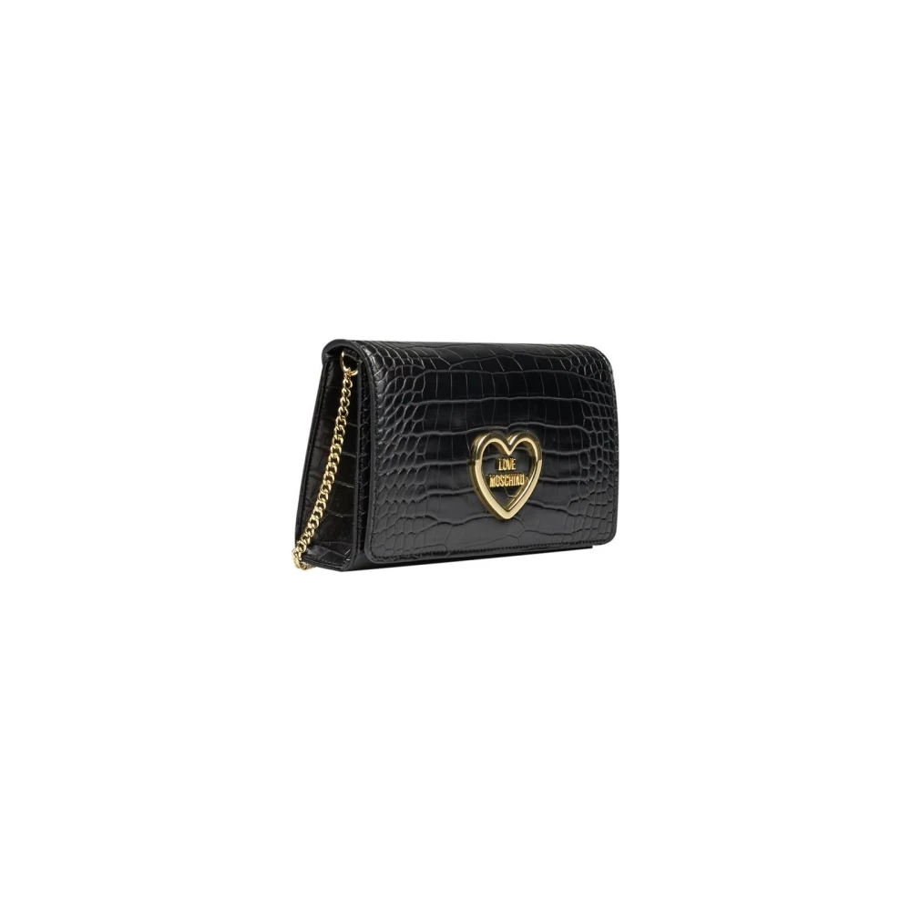 Love Moschino Crossbodytassen met kettingsluiting Black Dames