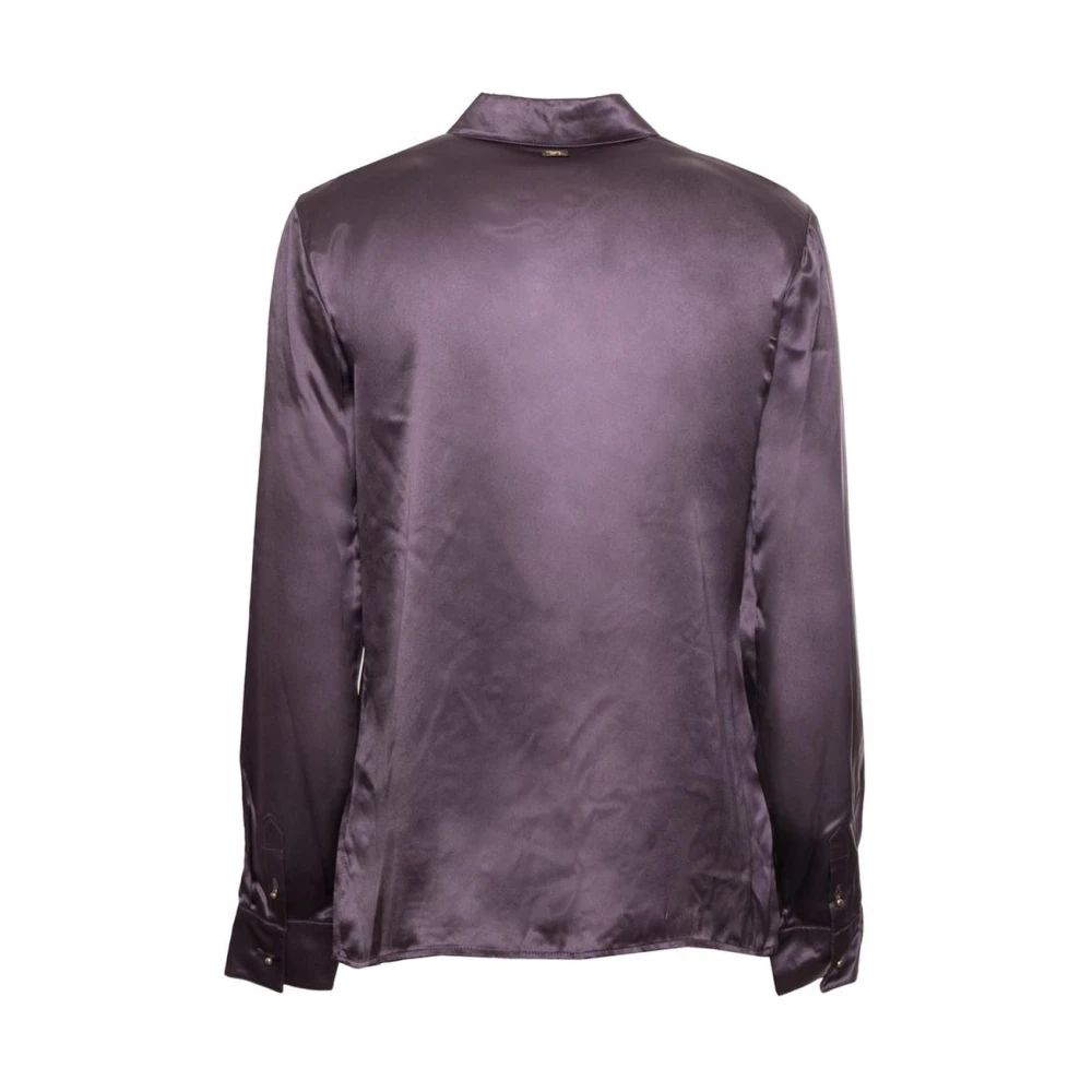 Harmont & Blaine Blauwe Gekraagde Lange Mouw Overhemd Purple Dames