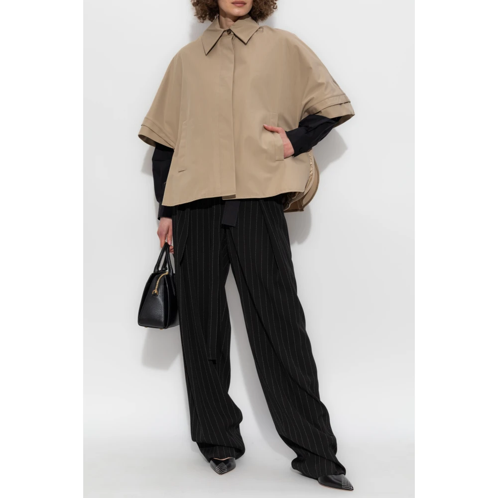 Max Mara Poncho met afneembare voering 'Parole' Beige Dames
