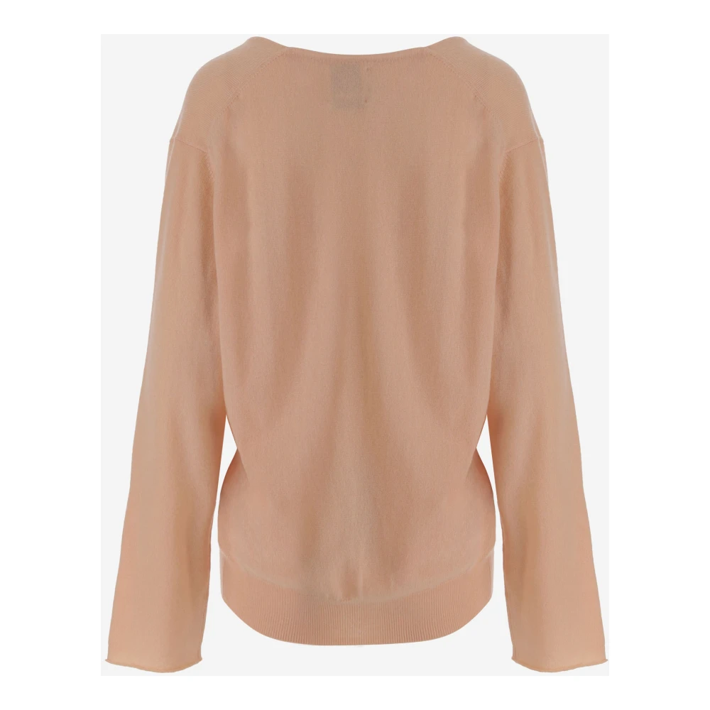 allude V-hals Wol-Kasjmier Trui Pink Dames