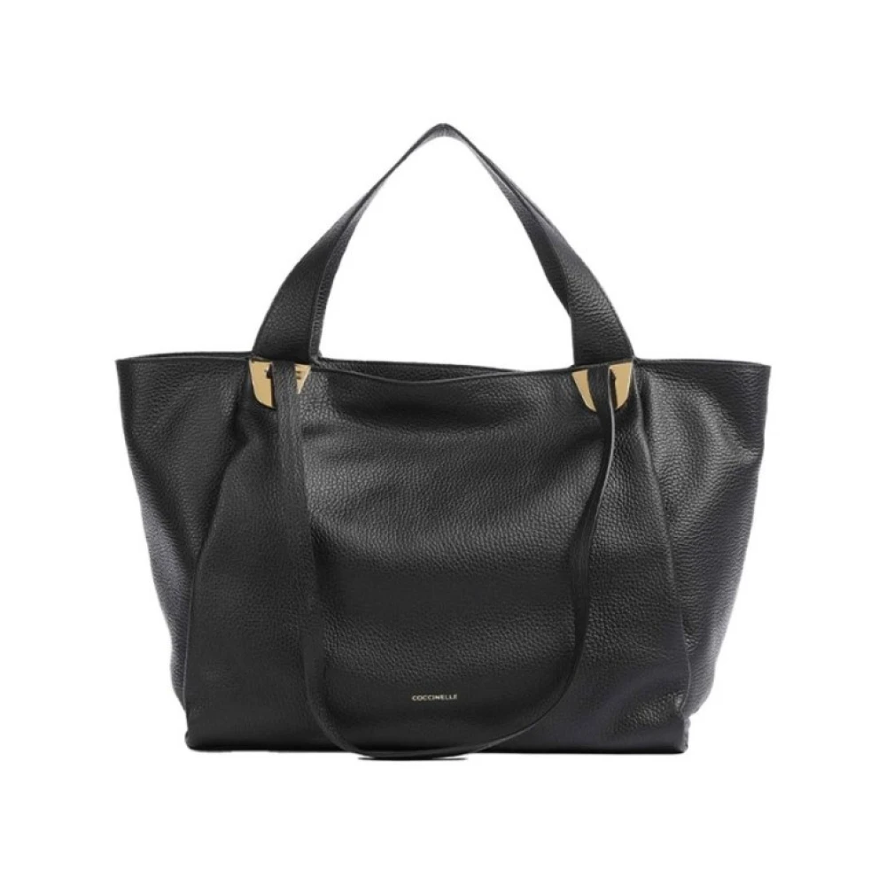 Coccinelle Korrelige leren handtas met metalen details Black Dames