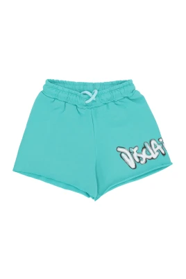 Logo Mint Shorts Elastisk Dragsko Bomull