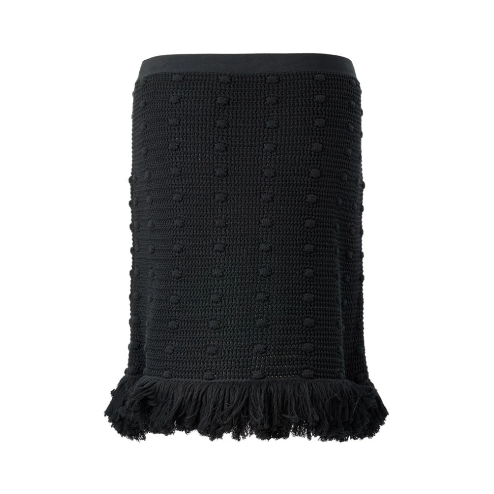 Bottega Veneta Elegante zwarte katoenen rok Black Dames