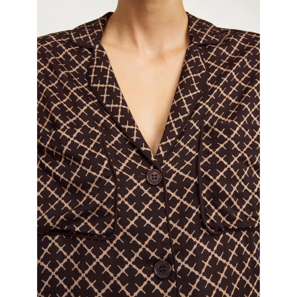 By Malene Birger Handtekening Bloemen Shirt By Herenne Birger Brown Dames
