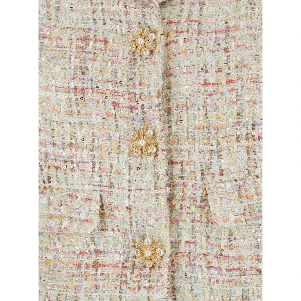 Self Portrait Pastel Boucle Jas Multicolor Dames