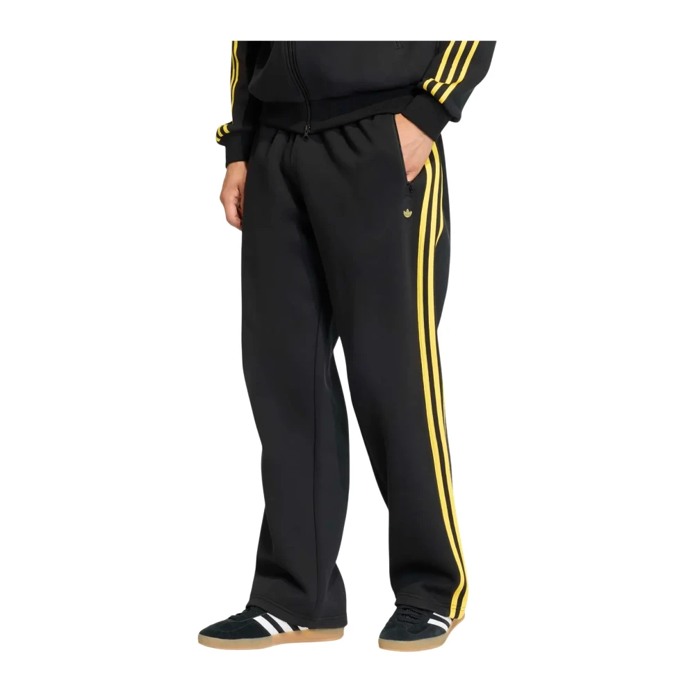 Adidas Men's Black Classic Tipped Stripes Track Trousers - Training Trousers & Tights - Xl - Sport