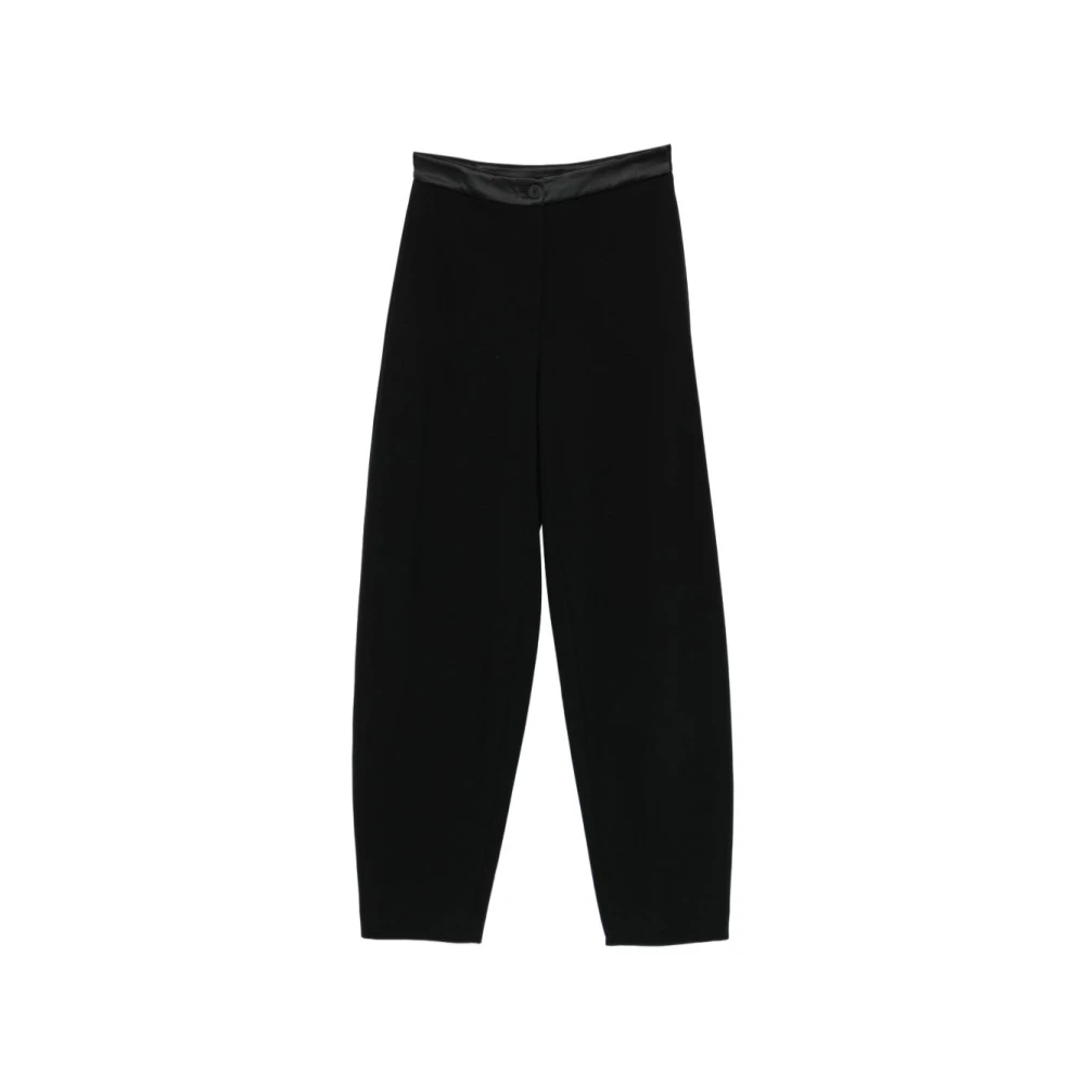 Emporio Armani Women's Black Straight Trousers, Xs, Straight Trousers