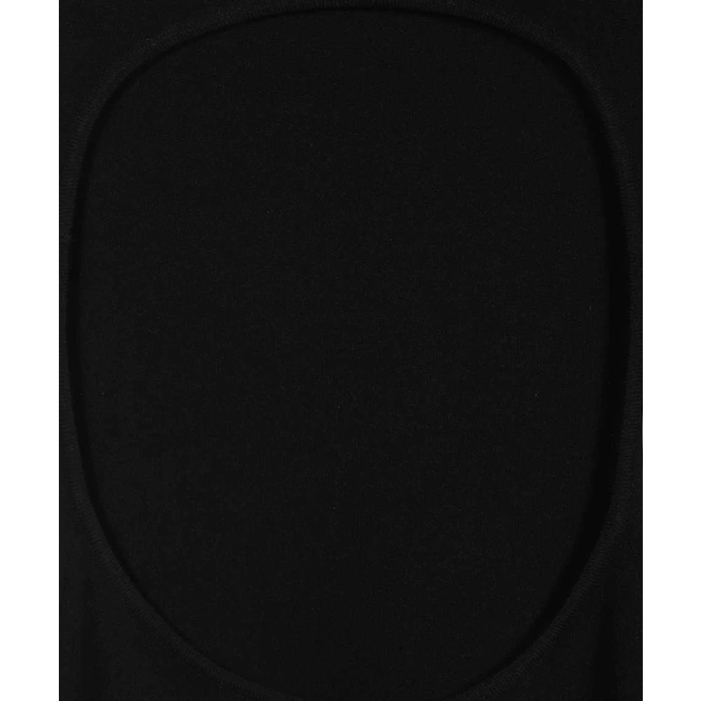 Dondup Open Rug Lange Jurk Black Dames