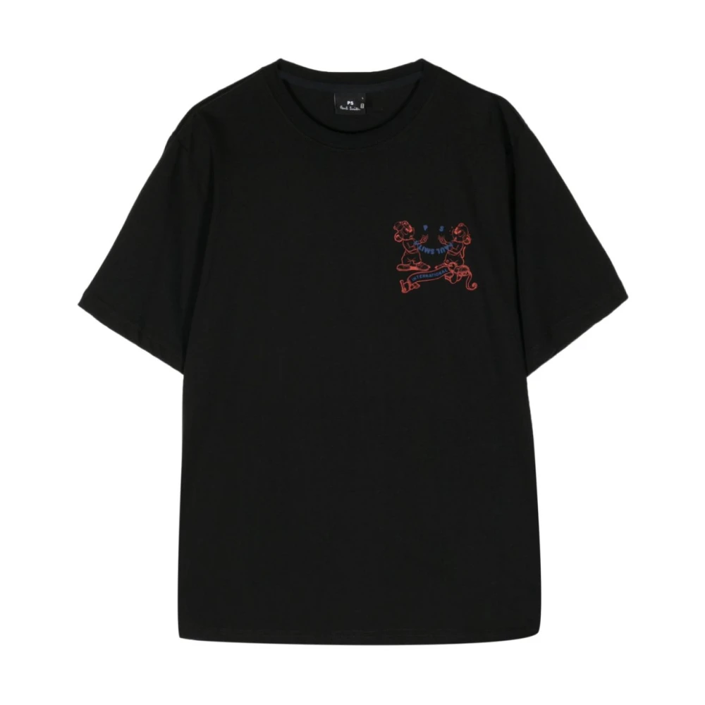 PS By Paul Smith Zwart Katoenen T-shirt en Polo Black Heren