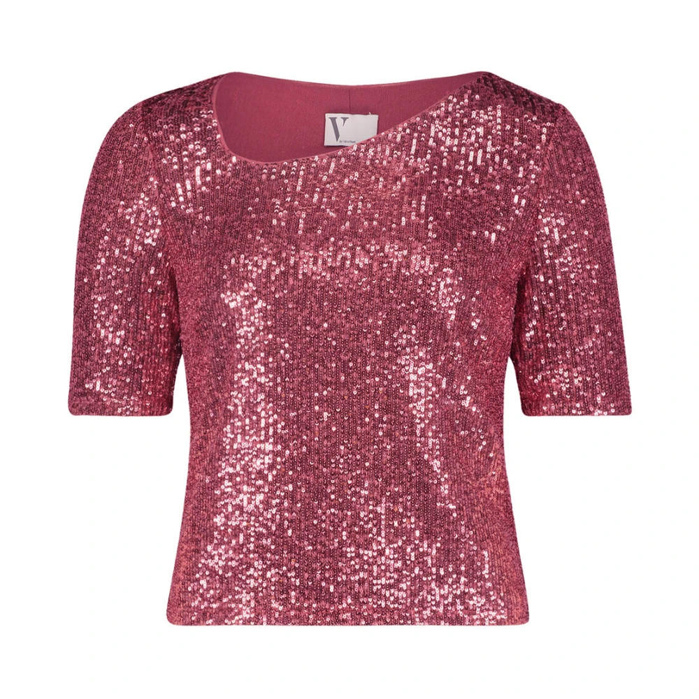 Vera Mont Korte Mouw Shirt Top Red Dames