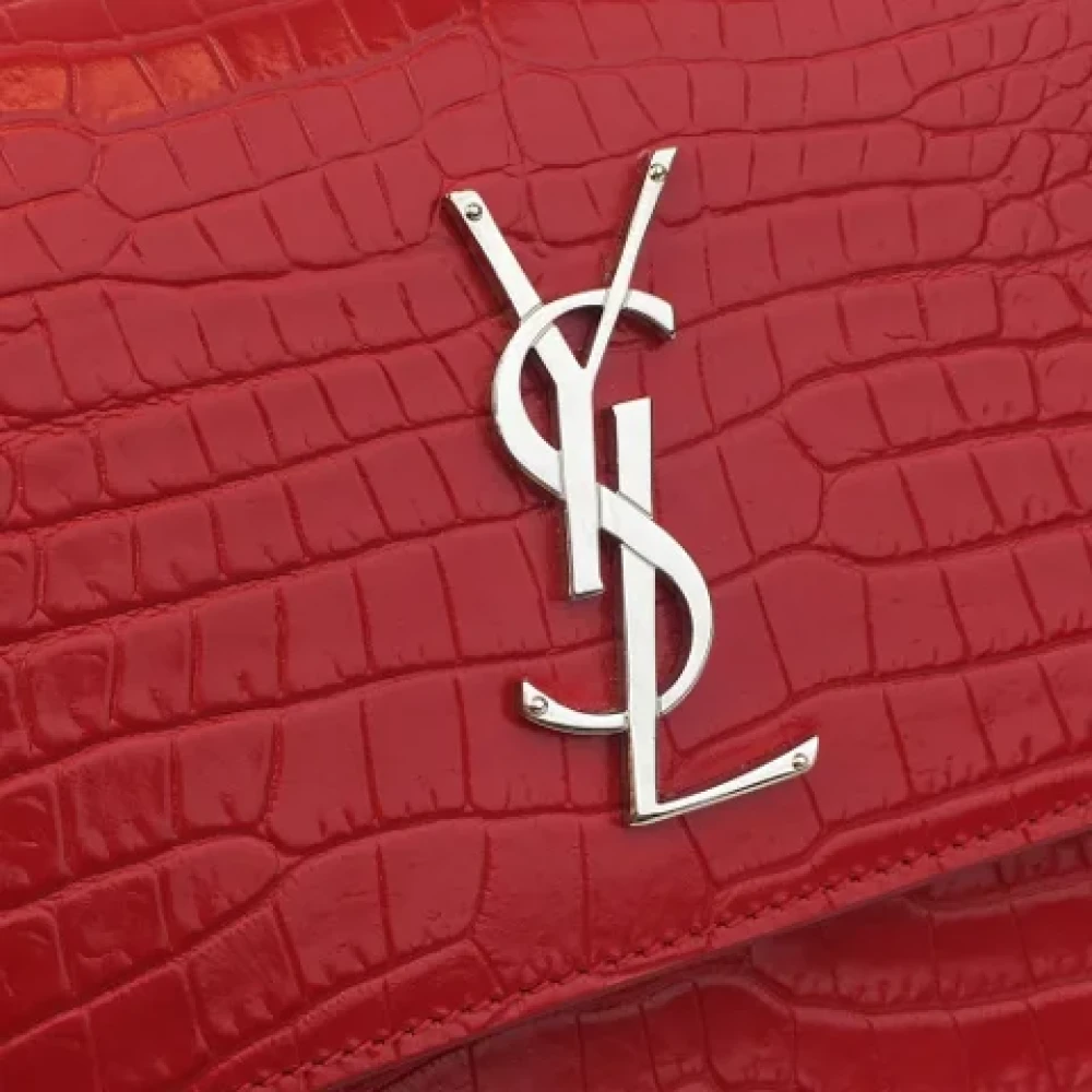 Saint Laurent Vintage Pre-owned Leather shoulder-bags Red Dames