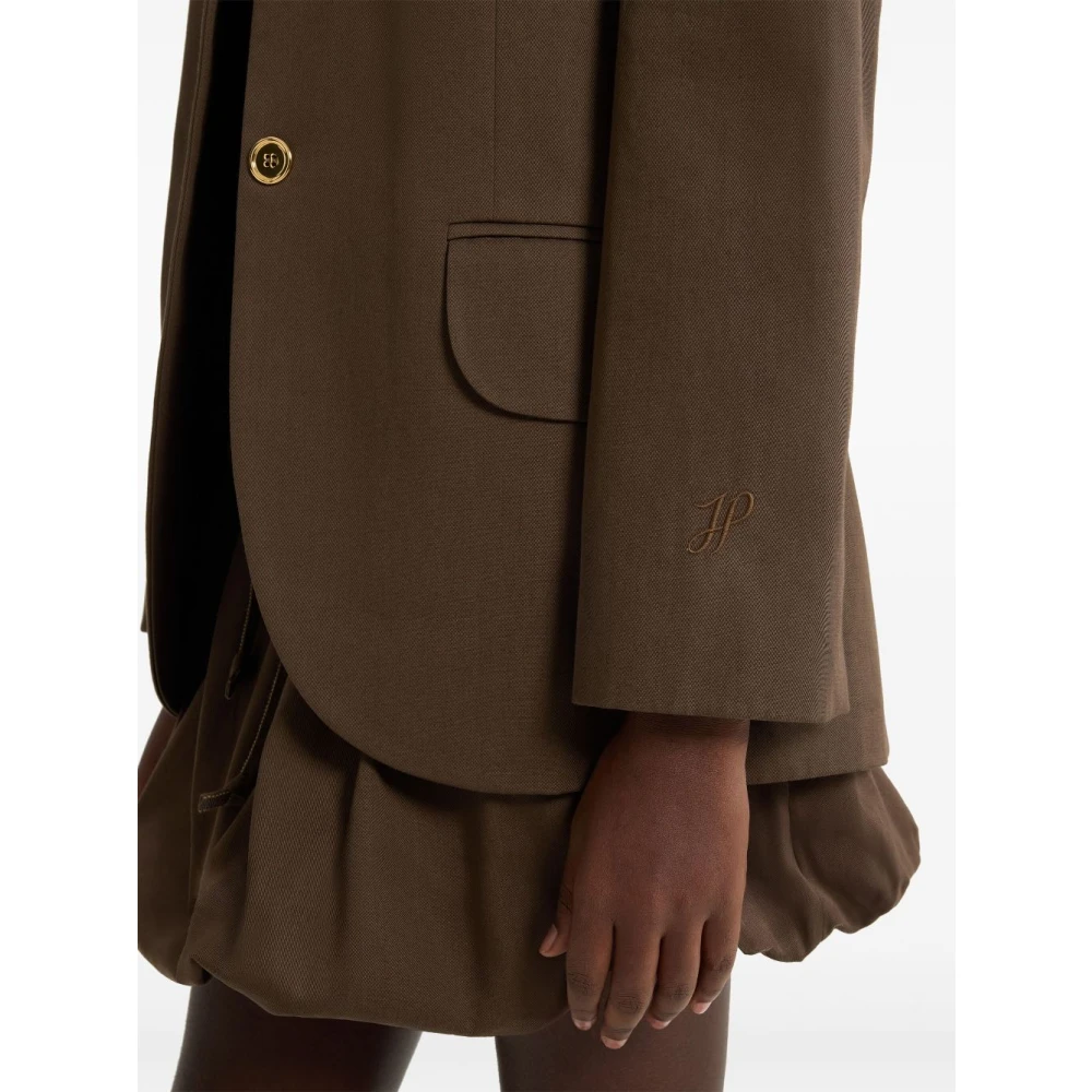 Patou Elegante Bruine Jas Brown Dames