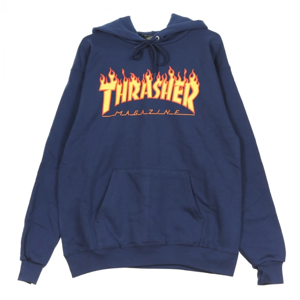 Thrasher flamma Huvtröja Blue, Herr