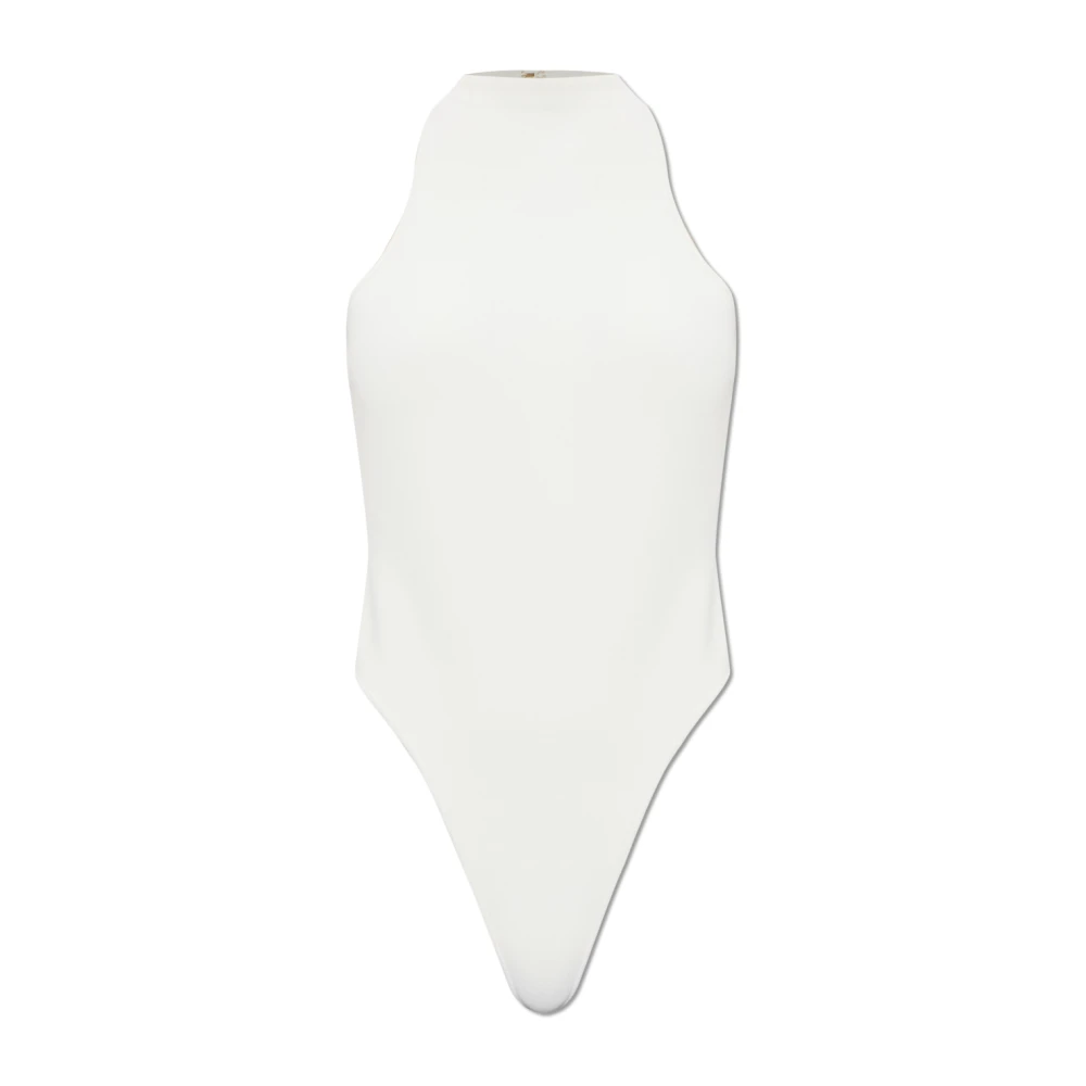 Cult Gaia Donna Beige Cassius Bodysuit