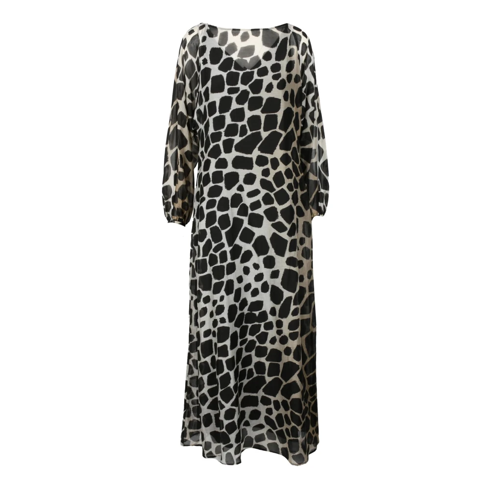 Max Mara Studio Katoen Zijde Jurk Multicolor Dames