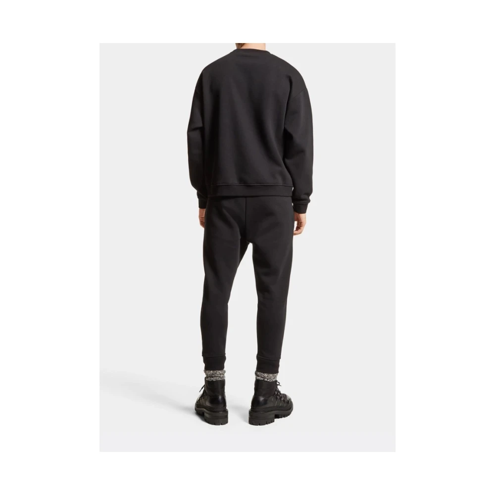 Dsquared2 Ibra Sweatpants Maple Leaf Logo Black Heren