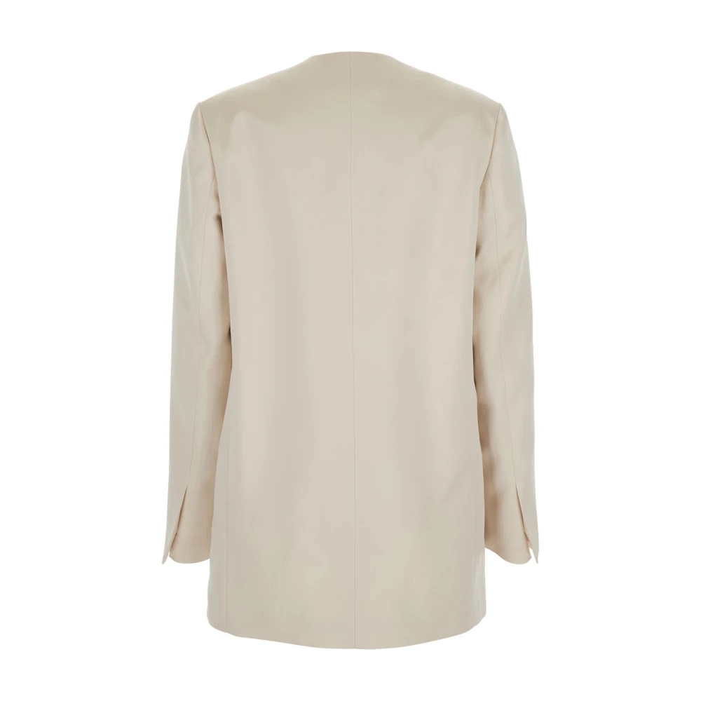 Philosophy di Lorenzo Serafini Witte Double Breasted Acetaat Jas Vrouw White Dames