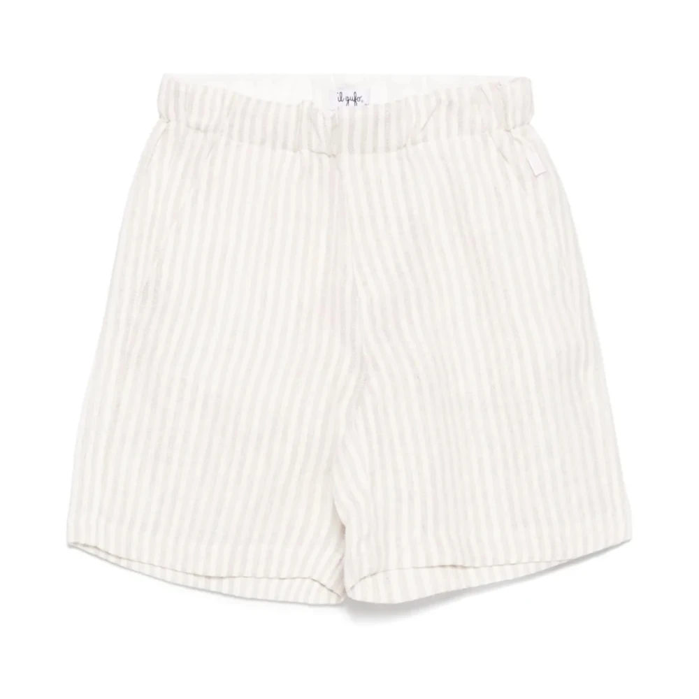 Il Gufo Girls White Shorts, 6 Y, Linen Bermuda For Junior Ss25