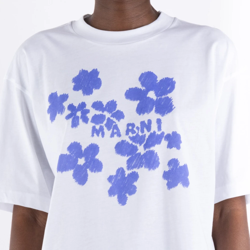 Marni Wit Katoenen T-Shirt White Dames