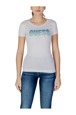 T-shirt med strassdetaljer och tryck
