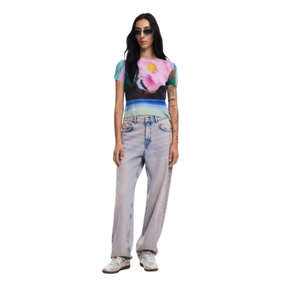 Desigual Korte Mouw T-shirt Multicolor Dames