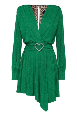 Plunging V-neck Dress
